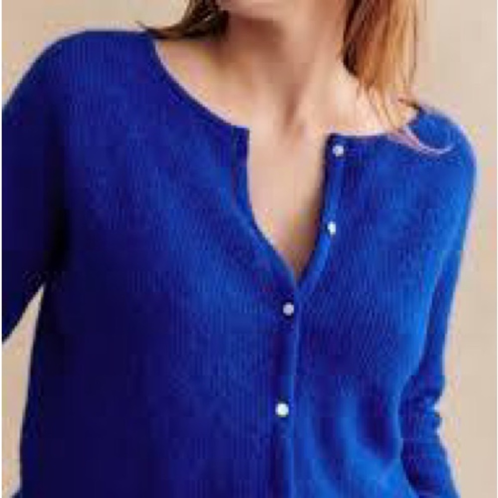 Sezane Royal Blue Gaspard Cardigan
